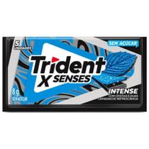 Chiclete XSenses Intense Sem Açúcar 8g Embalagem com 5 Unidades Trident