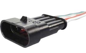 Chicote 04 vias conector supersal, porta macho, terminal 1,6mm, aplicações diversas 2042031