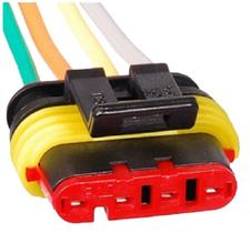 Chicote 04 vias, da lanterna randon guerra, porta femea, terminal 1,6mm 90050002 Chicote 04 vias, da lanterna randon guerra, porta femea, terminal 1,6mm 90050002