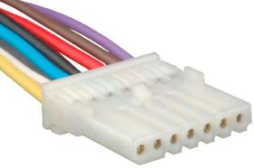 Chicote 07 vias, do ar condicionado linha fiat, porta femea, terminal 1,6mm 1071094