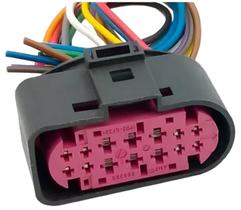 Chicote 14 vias conector aux linha volkswagen farol xenon jetta variant tcross led highlin 1141175