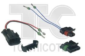 Chicote 4 vias adaptador para bomba combustível flex 18cm, porta femea, term 2,8mm e 1,6mm 1041272