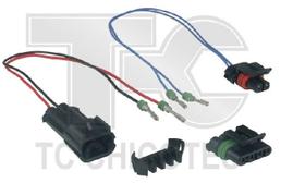 Chicote 4 vias adaptador para bomba combustível flex 30cm, palio, siena, doblo, 2,8mm 1,6mm 1041271