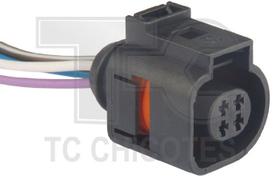 Chicote 4 vias cilindro mestre vw up, sensor temperatura fox porta femea terminal 1,6mm 1041154