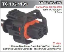 Chicote Bico Injetor Caminhão VW/FORD Sensor Temp S10 2 vias - TC CHICOTES