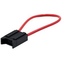 Chicote Com 2 Vias Porta Fusível Unival Terminal 6.3 mm Fio 4mm