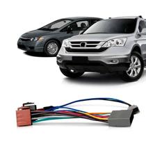 Chicote Conector De Som Cd E Dvd Linha Honda Crv E New Civic Anos 2009 10 11 Com ISO 16 Vias Macho