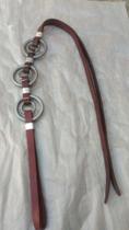 Chicote De Couro Leg. 3 Argolas Duplas Rebengue Reio