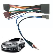 Chicote De Som Honda E Adaptador De Antena Civic 2009 a 2011 Chicote De Som Honda E Adaptador De Antena Civic 2009 a 2011