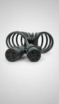 Chicote Elétrico 7 Fios Espiral 5,5m Com 2 Tomadas