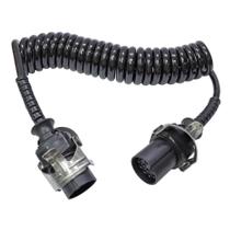 Chicote Elétrico Cavalo Carreta 15 Vias Espiral 5,5 Metros Com 2 Tomadas Macho 15 Polos - DNI8386 Chicote Elétrico Cavalo Carreta 15 Vias Espiral 5,5 Metros Com 2 Tomadas Macho 15 Polos - DNI8386