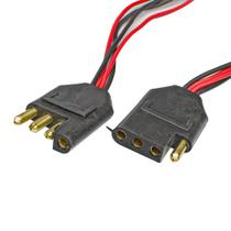 Chicote Farol de Milha Alto Falante 4 Vias Macho Fêmea Fio 1,0mm - TC304.0825