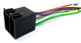 Chicote Plug Rádio Automotivo Conector Iso Kit 16 Vias Macho