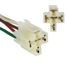 Chicote Soquete Conector Plug Porta Rele 5 pinos Femea 6,3mm ete7595