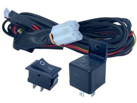 Chicote Universal Para Farol De Milha com Botão E Relé Interruptor Carros Nacionais e importados