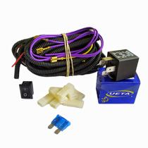 Chicote Universal ponto H1/H3 com Botao e Rele 40A (Milha)