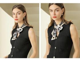 Chiffon Cachecol Quadrado Lenço Lenço Lenço Retro Cetim Ri Chiffon Cachecol Quadrado Lenço Lenço Lenço Retro Cetim Ri