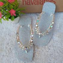 Chinelas Bordadas Luxo numeração 39/40