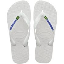 Chinelas Havaianas Brasil Logo Branca