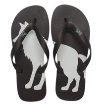 Chinelo Acostamento Masculino Casual Estampa Lobo 320829006