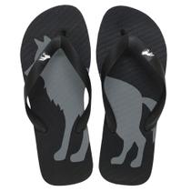 Chinelo Acostamento Masculino Casual Estampa Lobo Clássico Cor:CinzaTamanho:43/44