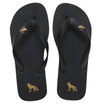 Chinelo Acostamento Masculino Casual Estampa Lobo Cor:PretoTamanho:37/38