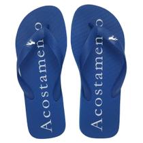 Chinelo Acostamento Masculino Tradicional Estampa Escrita Cor:AzulTamanho:45/46