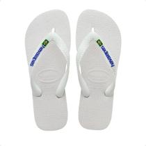 Chinelo Adulto Dedo Havaianas Brasil Logo Branco