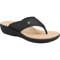 Chinelo Anabela Fascite Plantar Wide Fit Calce Perfeito Conforto 239019 Piccadilly Preto