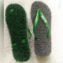 Chinelo Apaju duplo capacho ortopédico, anti stress cinza numeração maior