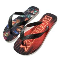 Chinelo Básico Zalos Com Estampa e Tira Grossa