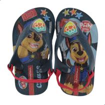 Chinelo Bebe Ipanema Patrulha Canina Azul Escuro e Vermelho