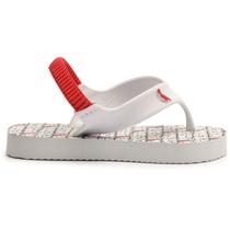 Chinelo Bebê Menino Reserva Mini Branco e Vermelho Novo