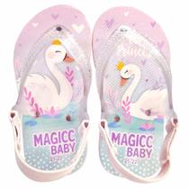 Chinelo Bebê Sandália Infantil Cisnes Meninas Magicc Baby