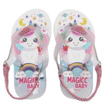 Chinelo Bebê Sandália Infantil Unicórnio Meninas Magicc Baby