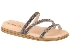 Chinelo Beira Rio Conforto Tiras Strass Brilhante 8488 108