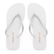 Chinelo Beira Rio Dia A Dia Brilho Leve Conforto Branco Chinelo Beira Rio Dia A Dia Brilho Leve Conforto Branco