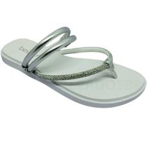 Chinelo Beira Rio Feminino 2 em 1 Vira Sandalia Strass