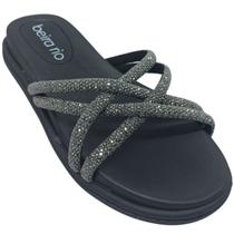Chinelo Beira Rio Feminino Casual com Strass