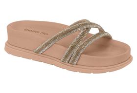 Chinelo Beira Rio Feminino Flatform Brilho 8534.103