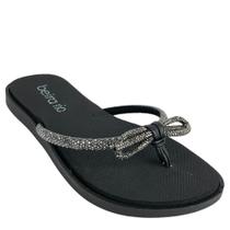 Chinelo Beira Rio Feminino Strass Laço