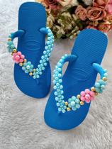 Chinelo bordado flor de todo dia Chinelo bordado flor de todo dia