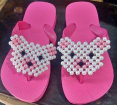 Chinelo Bordado Havaianas Infantil Rosa