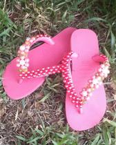 chinelo bordado Top Pink chinelo bordado Top Pink