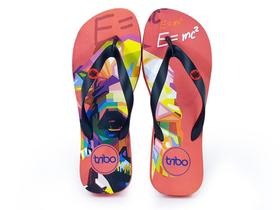 Chinelo Borracha Masculino Colorido Tiras Largas Confort