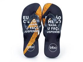 Chinelo Borracha Masculino Estampa Frases Confort Praia