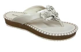 Chinelo Bottero Couro Flores 365706 - Elegante e Confortável