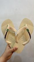 Chinelo Brasil Logo Feminino Cor:ButtercreamTamanho:41/42