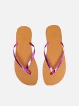 Chinelo Brizza Metal Laranja/Roxo