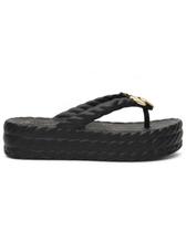 Chinelo Brizza Solado Reto Detalhes Dourado Original